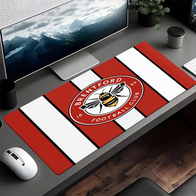 Brentford Football Club Crest Mouse pad Mouse pad, Gaming Mouse Pad, keyboard pad, Desk Decor for computer notebook Fan Gift Birthday Gift