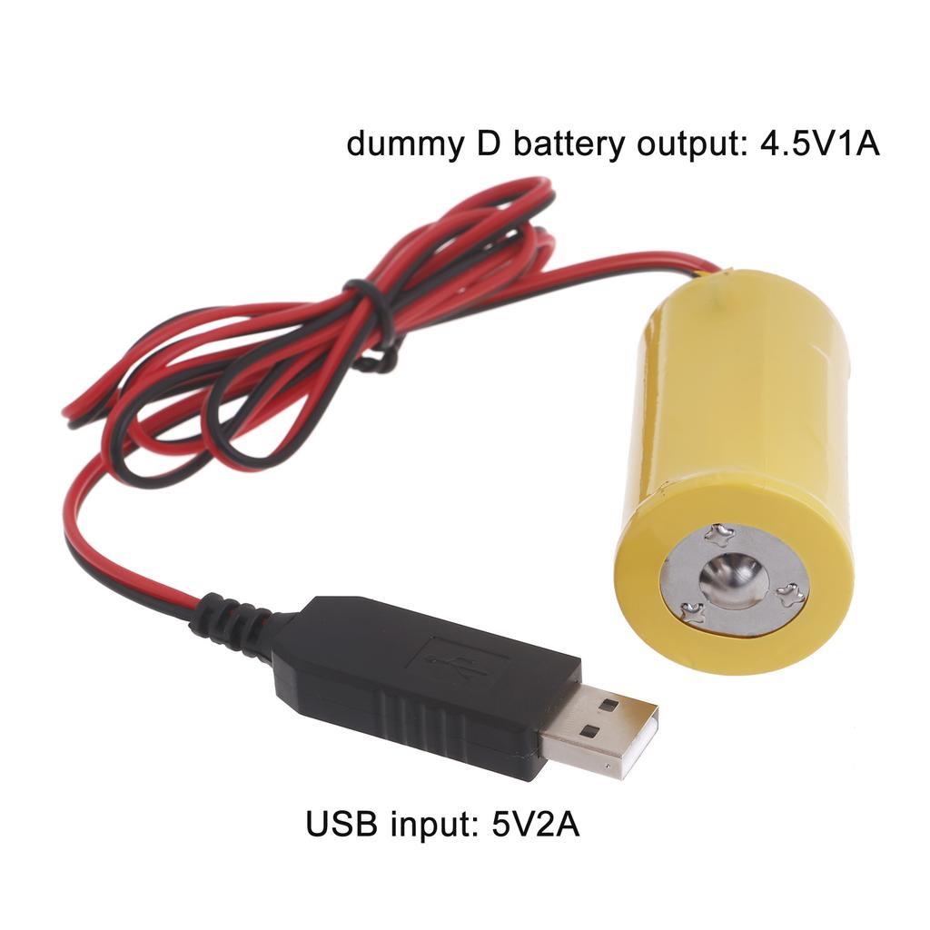 USB-адаптер-элиминатор для батарей LR20 (тип D) 4,5 В, удлинитель шнура питания, продлевает срок службы для гаджетов-часов, многоразовый и простой в использовании