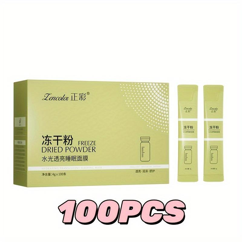 Гипоаллергенная увлажняющая маска для сна - 1 коробка (100 упаковок) Ленивая маска для всех типов кожи, не требует смывания, портативная - ночной уход за лицом