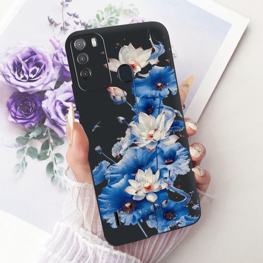 Case for Itel Vision 1 Pro Matte Soft Silicone Black butterfly Shockproof Phone Bags For ItelS16 S 16 Vision1pro Back Covers
