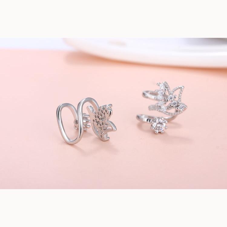 Butterfly Earrings 1 Pairs Shiny Zircon Stud Earrings for Women Vintage Wedding Jewelry Classy and Elegant Trendy Girl Gift
