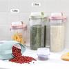 Kitchen Food Grains Plastic Storage Box Jars Home Large Capacity Snacks Dry Goods Sealed Transparent Organizer Containers Cans