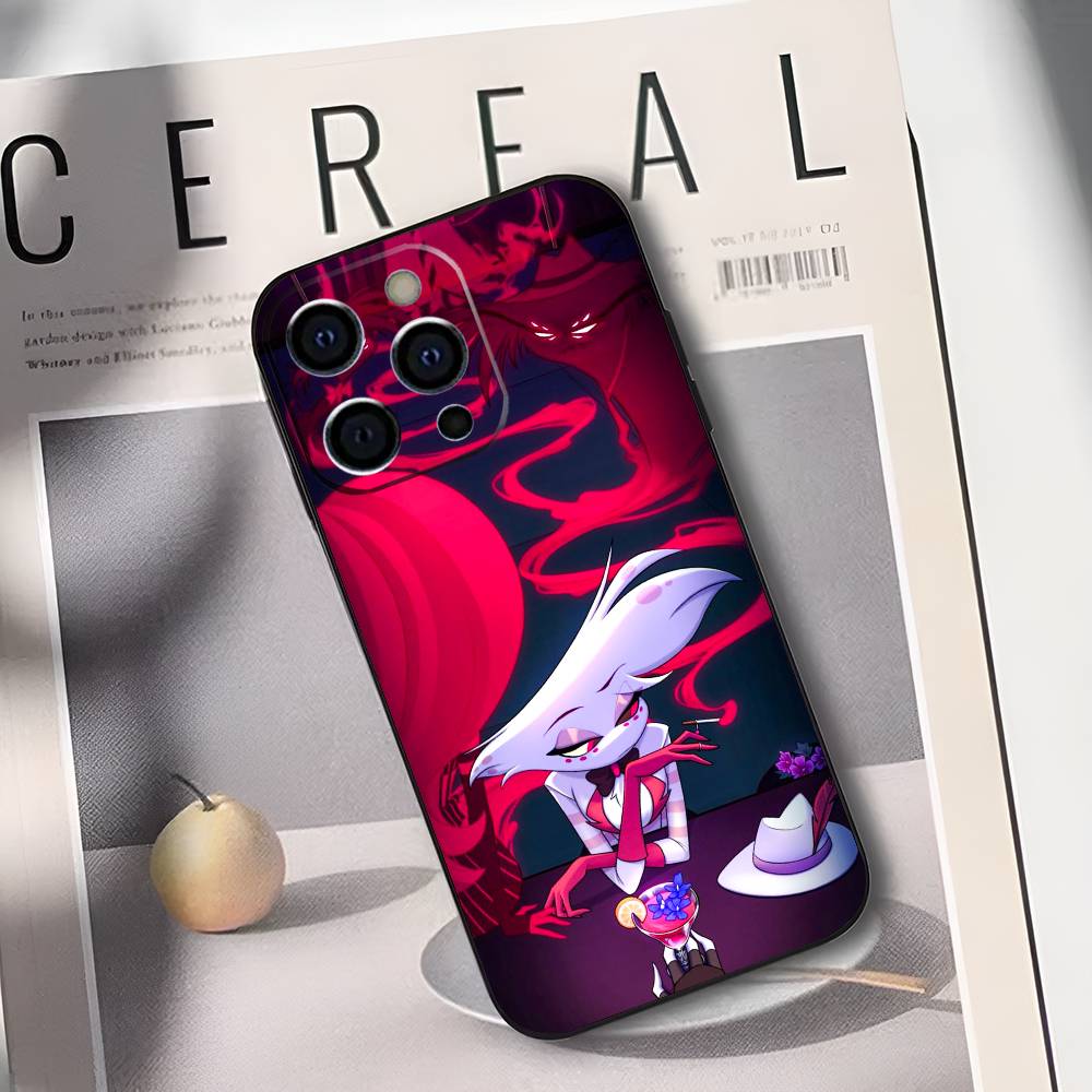 Чехол для телефона Angel Dust H-Hazbin H-Hotel для iPhone 17,16,15,14,13,12,11 Plus,Pro Max,XS, Мягкий силиконовый черный чехол