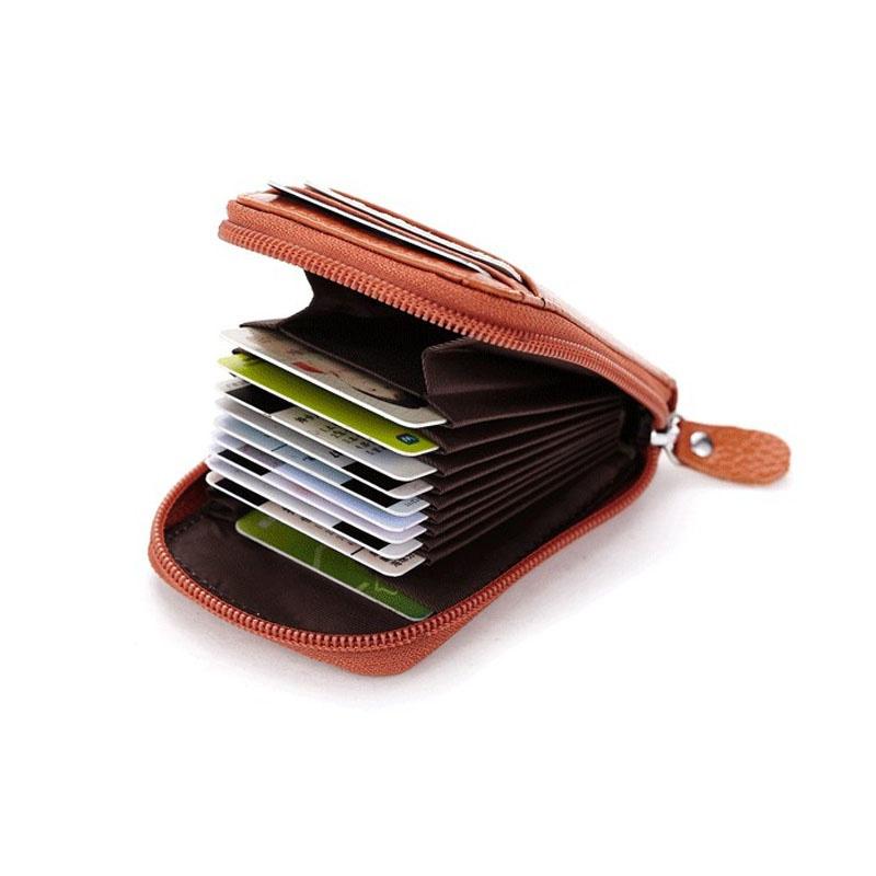 Fashion Men Women Mini PU Leather Wallet ID Credit Cards Holder Purse