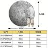 Moon Surface Round Area Rug Flannel Soft Non Slip Space Themed Floor Mat for Bedroom Study Room Astronomy Enthusiast Home Decor