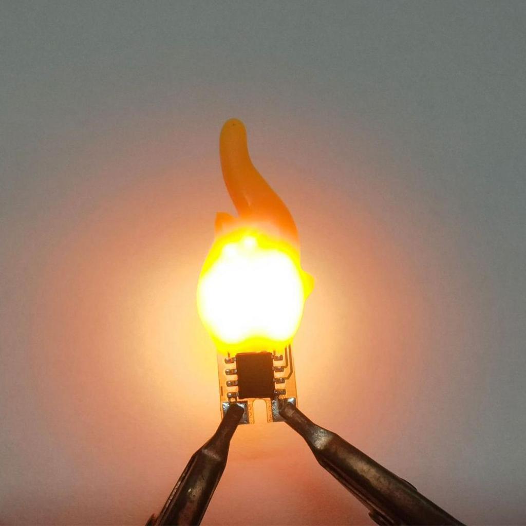 3v Led Flame Light 0.5w 20ma 2200k Cob Chip Candle Accessories Flickering Fire Diy Candles Binking Leds Lamp Bulb Birthday Party