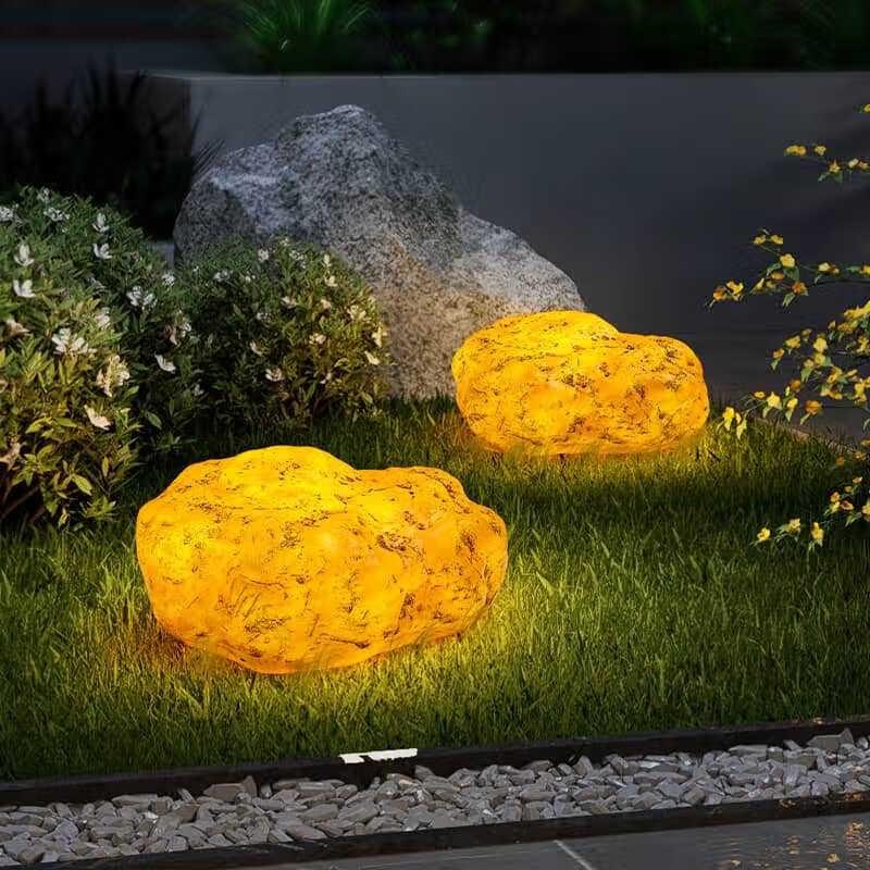 Pailide Outdoor Solar Luminous Stone Garden Light