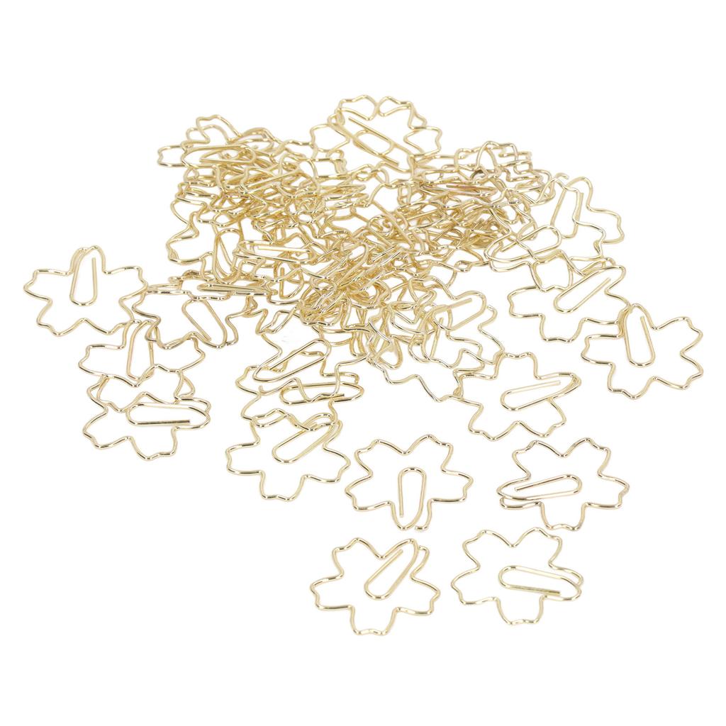 50 шт. скрепок для бумаги, портативные, маленькие, золотые, уникальные, симпатичные, в форме скрепки, закладки для офисных файлов, класс