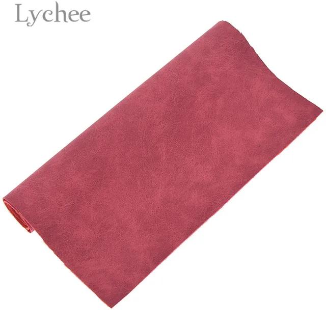 New Lychee Life 21x29cm A4 Faux Suede PU Leather Fabric For Garment Waterproof Synthetic Leather Fabric DIY Sewing Material