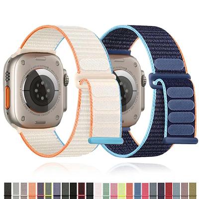 Нейлоновый ремешок-петля для ремешков Apple Watch 44 мм, 40 мм, 45 мм, 41 мм, 49 мм, 42 мм, 38 мм, браслет Correa iWatch Series 3 Se 4 5 6 7 8 9 Ultra 2