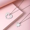 2 Pcs/Set Stainless Steel Heart Puzzle Couple Necklace Fashion Jigsaw Best Friends Brothers Sisters Necklaces Jewelry