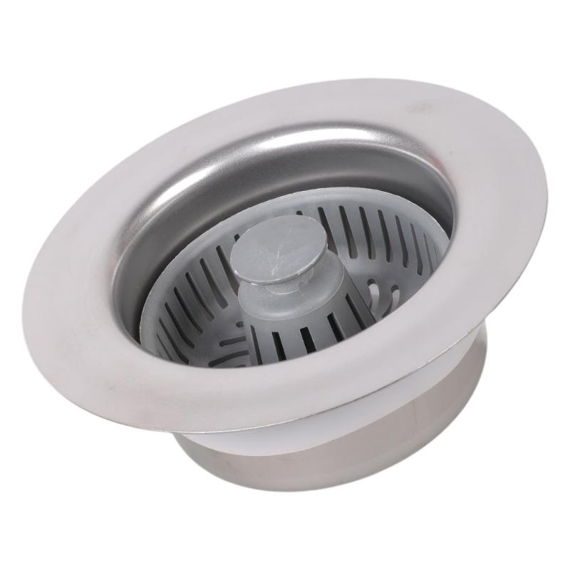 Upgrades Drain Filter with Strong Metal Construction Push Style Sink Strainer Fast Drain Sink Accessories For Kitchen