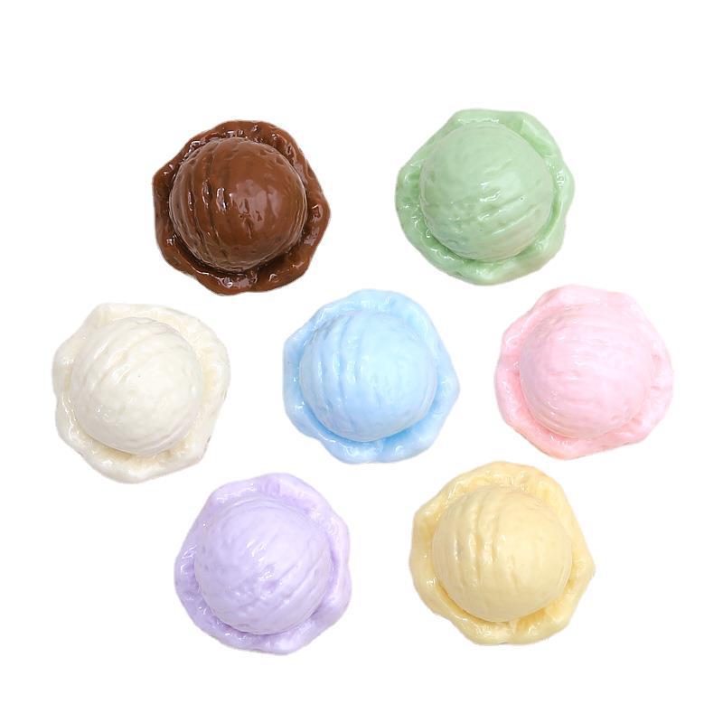 Красочные шарики для мороженого из смолы аксессуары: Чехол для телефона своими руками, заколка для волос, бижутерия и украшения, товары для творчества