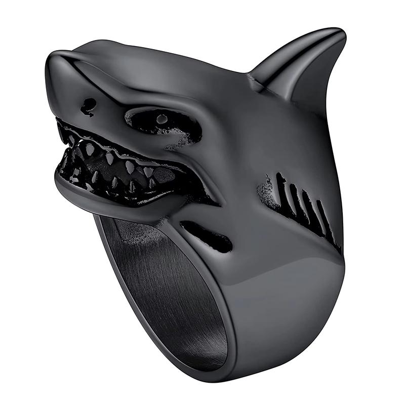 U7 Кольца из нержавеющей стали для мужчин, большие, с подвесками в виде птицы, козы, осьминога, акулы, змеи, кости, размеры 7-14, рок, панк, животные, череп, ювелирные изделия