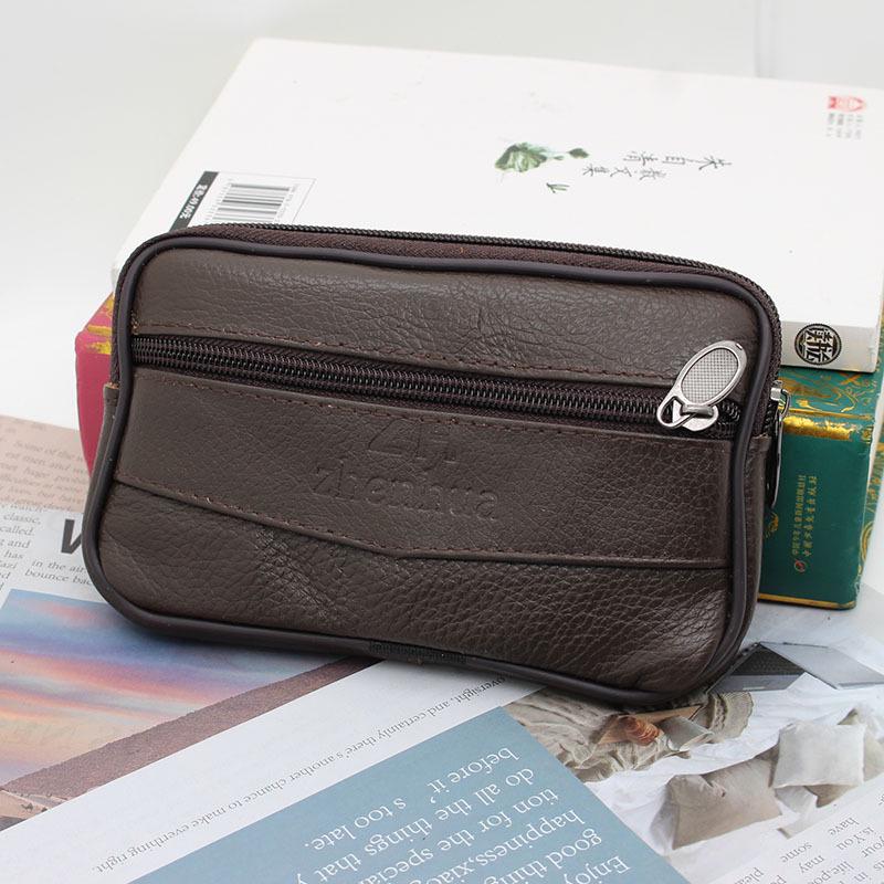 Поясной чехол для телефона из коровьей кожи - Мужской чехол на клипсе 6,7" для пожилого работника