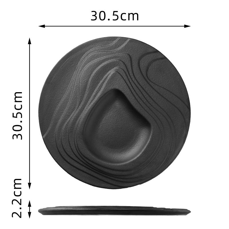 Irregular Terraced Ceramic Dining Plate Solid Color Dessert Plate Snack Plate Sushi Plates Molecular Cooking Creative Tableware