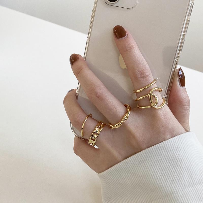 Модные винтажные золотые кольца, набор, кольцо с полым крестом для женщин, ювелирные аксессуары