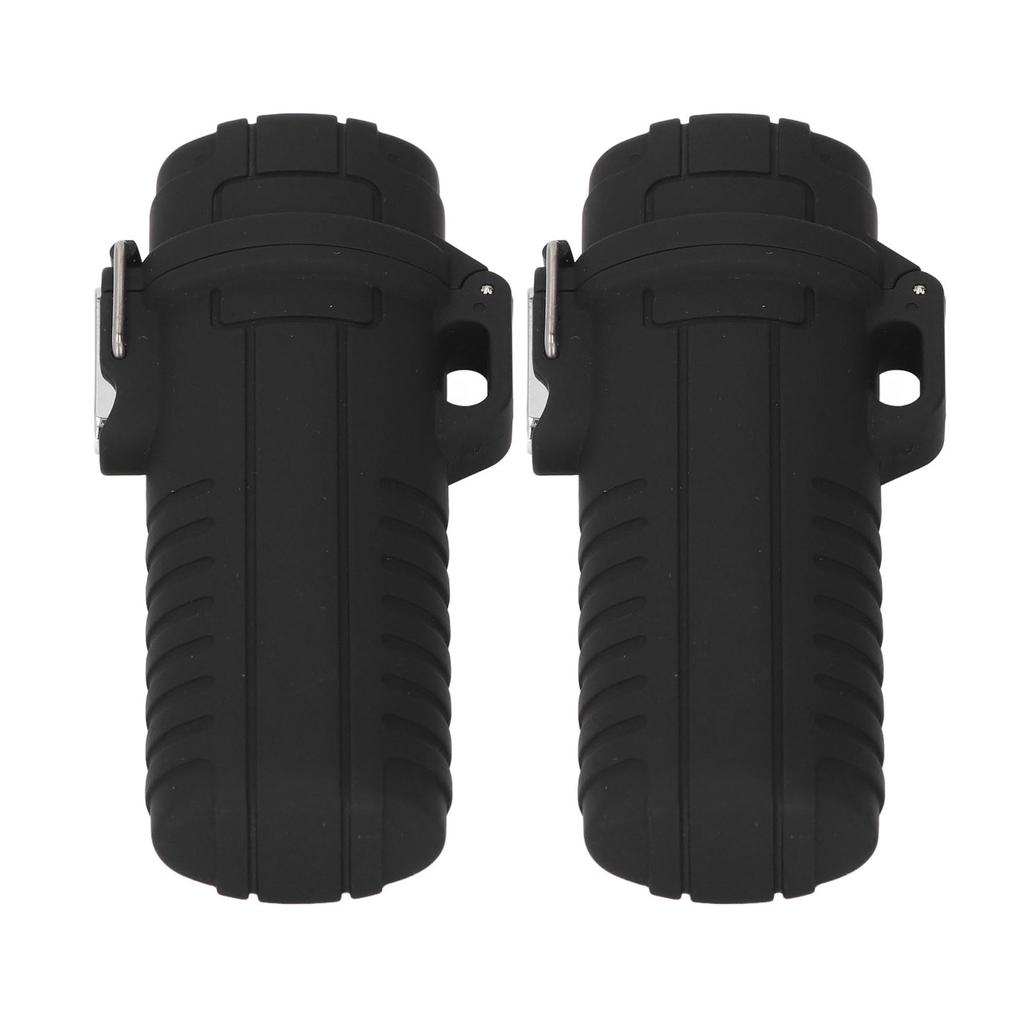 2 Pcs Water Proof Storage Tube Airtight Cover Rubber Sealing Plastic Tube Storage Box for Outdoor Camping Travel