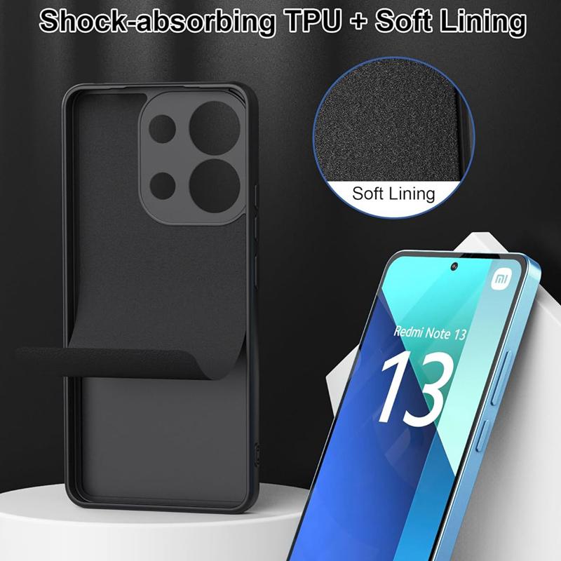 Ультратонкий тонкий мягкий силиконовый матовый чехол для телефона Redmi 13 13C A3 A3X Redmi Note 13/13 5G/NOTE 13 Pro 4G 5G/13 Pro+ 5G POCO X6 Pro M6