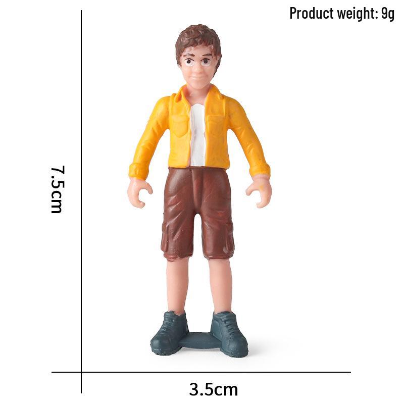 Plastic Farm Figures: Farmer, Woman, Ranch Worker, Police