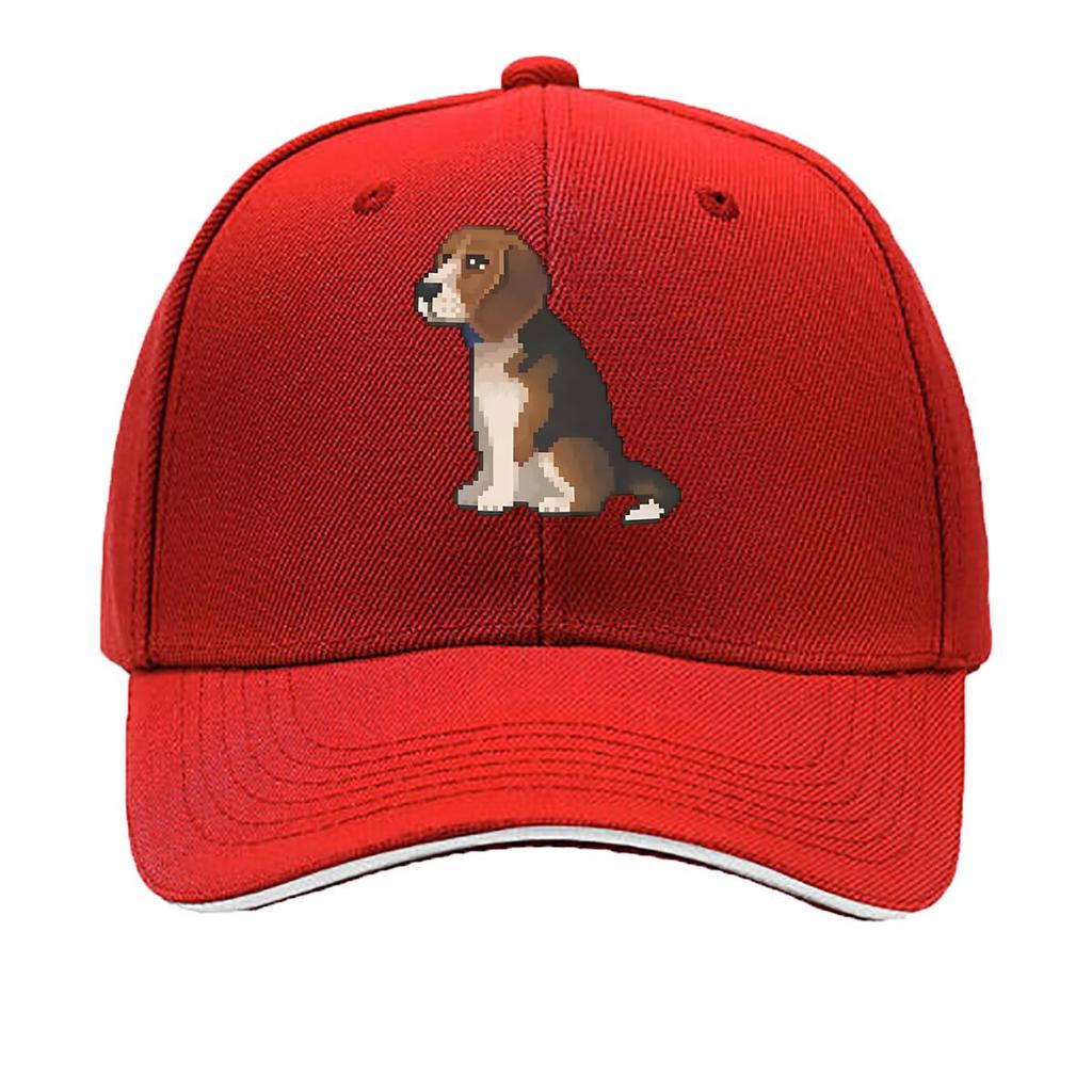 Beagle Pixel Dog Art Hip Hop Hat Fashion Outdoor Sports Sandwich Baseball Cap