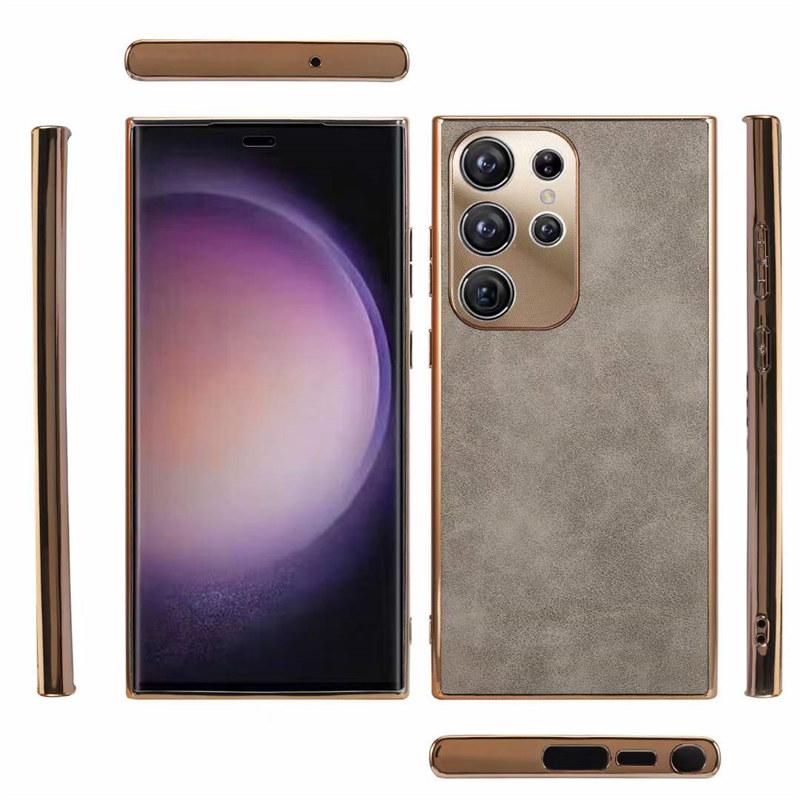 Кожаный чехол для телефона Iphone 13 12 14 15 Pro Max с гальваническим покрытием, корпус из овечьей кожи для Huawei Mate 40 50 60 Pro Samsung S22 23 24 Ultra Plus
