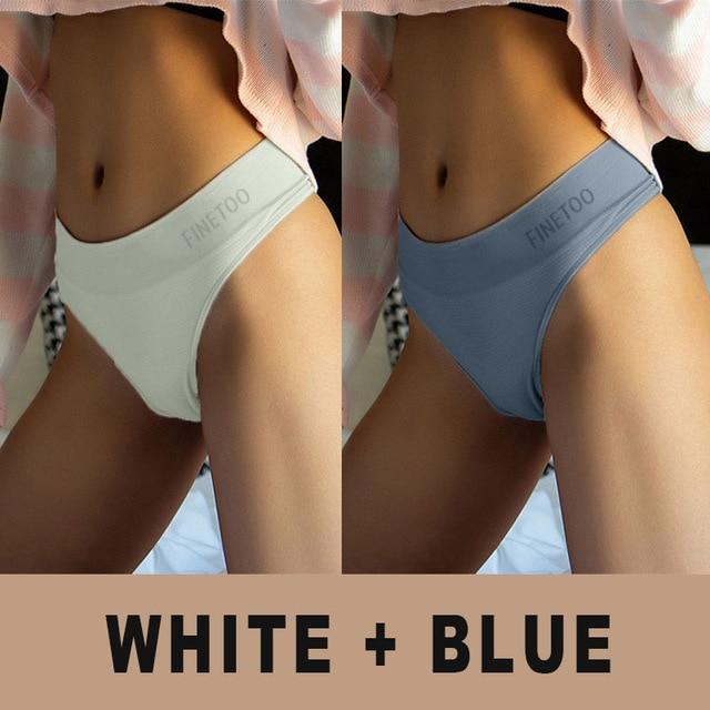 FINETOO M-2XL Bodyshaper Panties Women Underwear High Waist Panties Female Lingerie Sexy G-String Underpants Solid Color Pantys Bodyslim