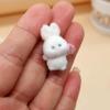 Stylish Rabbit Keychain Pendant Lovely Animal Shaped Keychains Flocking Keyring
