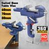 60mm 70mm 80mm Swivel Base Table Vise Clamp Heavy Duty Woodworking Clamp Ragum Clamp Table Work Bench Vice