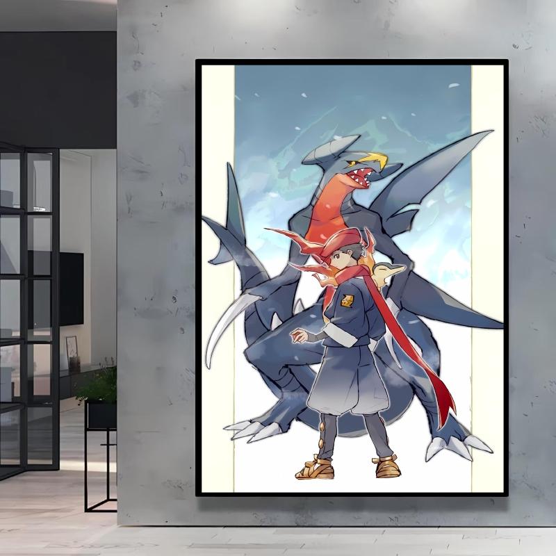 Hot Anime Poster Pokemon Akari Arceus Cartoon Character Picture High Quality Canvas Children's Room Home Decoration Paintings