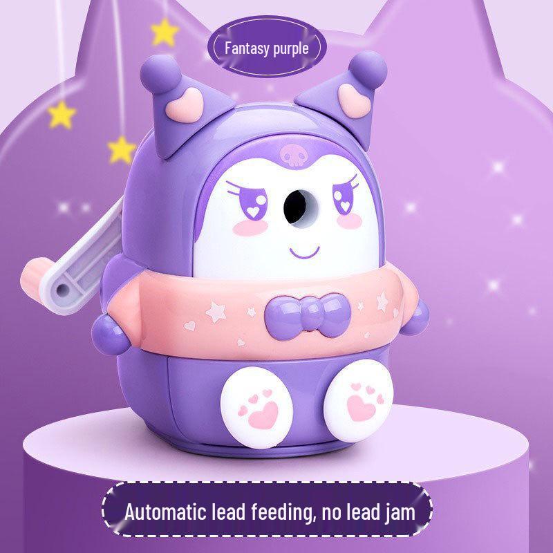 Xiaomeng Capybara Hand-Crank Pencil Sharpener with Automatic Lead Advance - Cute and Boxed, Perfect for Kids' Gifts