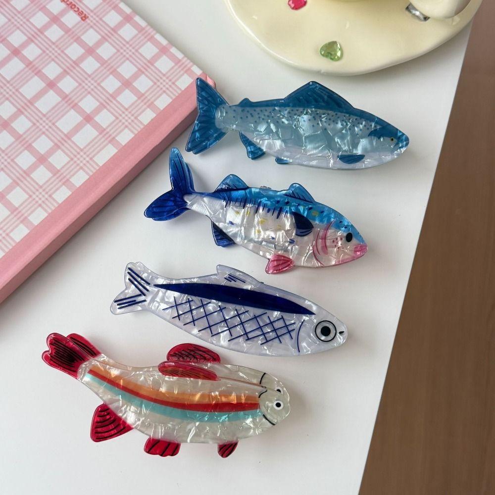 Tuna Fish Marine Life Fish Hair Clip Hairpin Fish Grab Clip Fashion Ocean Animal Hair Claw Travel