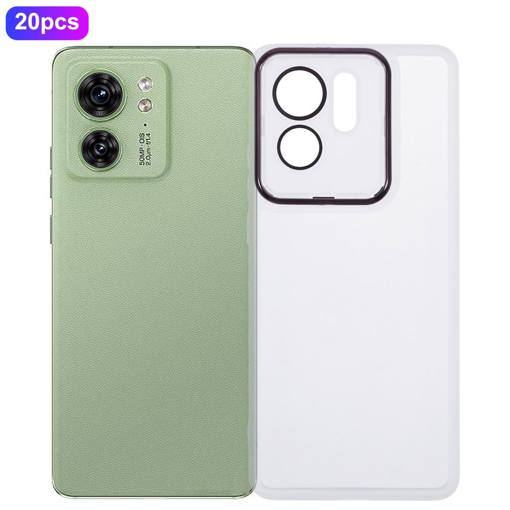 Оптовая закупка 20 шт. Чехол для Motorola Edge 40 5G с гальванизированной рамкой камеры, ТПУ чехол для телефона с точными вырезами