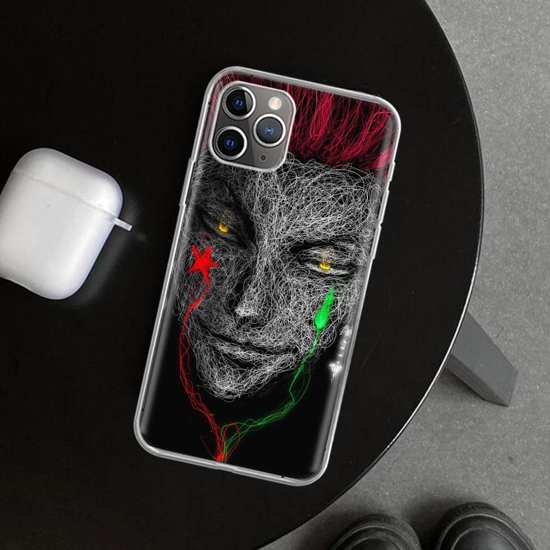Чехол для телефона Huner X-Hunters Hisoka для iPhone 11 12 13 Mini 14 15 Plus 16 Pro Max 17 Air 7 8 + SE Арт Индивидуальный Fundas 11