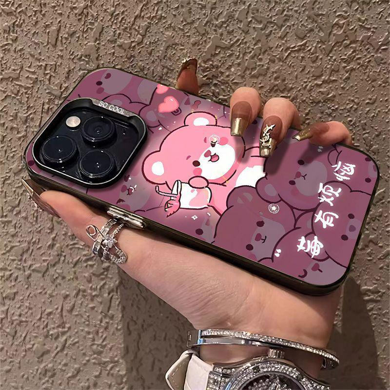 Выдающийся Клубничный Медведь Чехол для IPhone11Promax 11 Пятноустойчивый 11/11/11 Милый xsmax/xr/x Жесткий