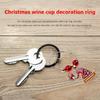 Glass Pendants Marker Xmas Christmas Decoration Christmas Pendants Wine Rings Party Accessories
