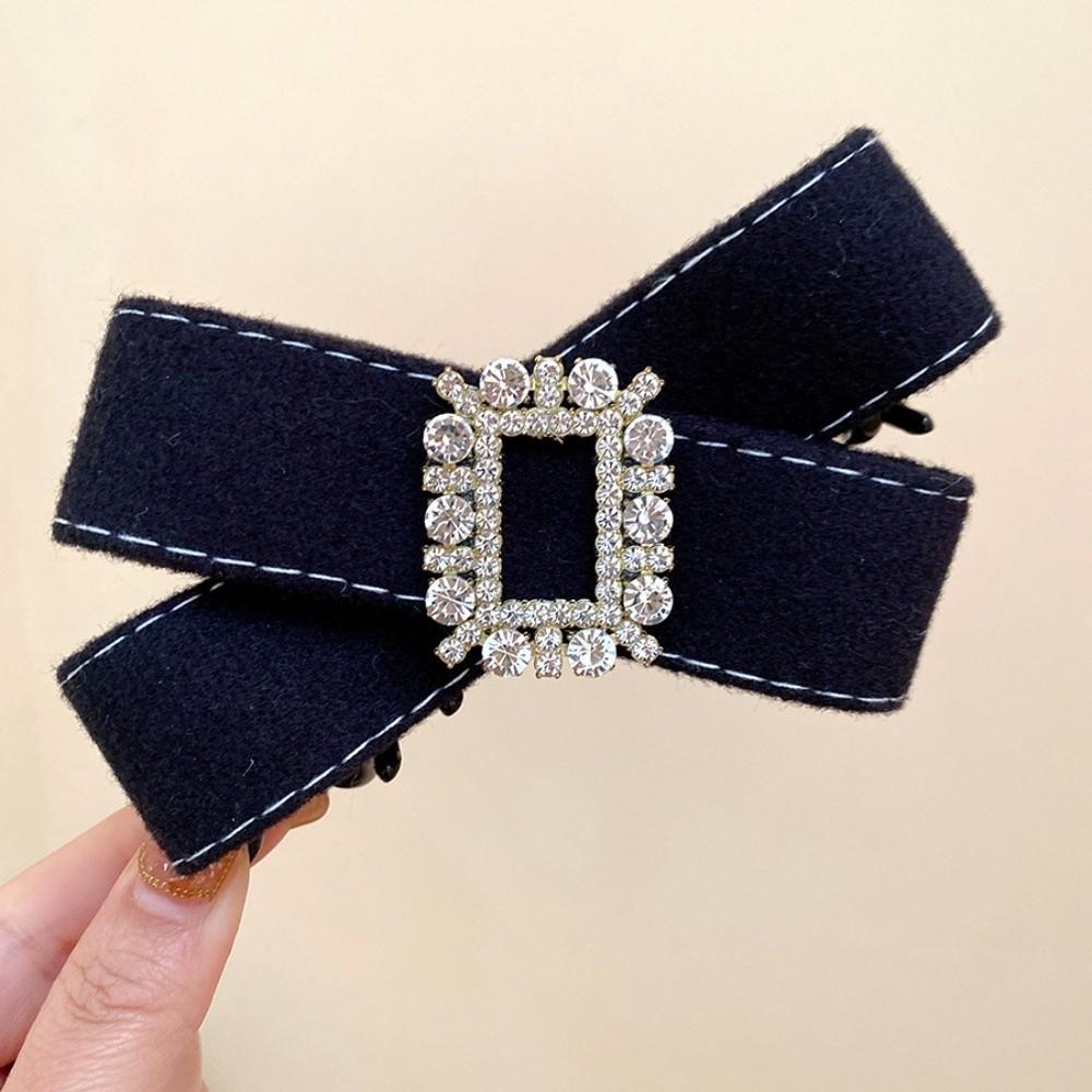 Plastic Women Vertical Clip Korean Style Ponytail Holder Fashion Bow Banana Clip  Daily