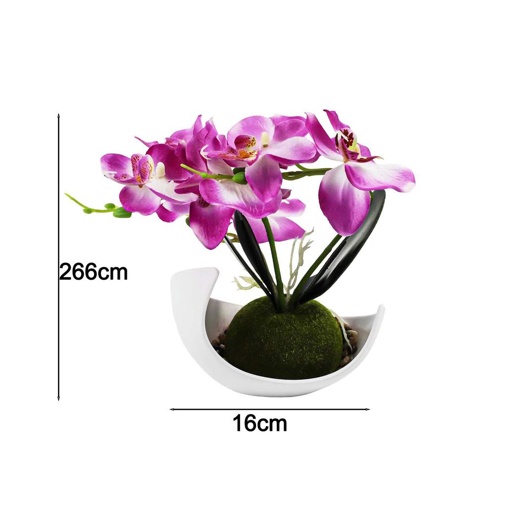 1Pcs Butterfly Orchid Bonsai Simulation Flower Artificial Butterfly Orchid Potted Plant Table Ornament Home Wedding Decoration