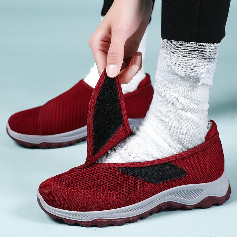 Обувь женская летняя повседневная обувь мягкая подошва удобная обувь для мамы дышащая не душная для ног женская обувь на липучке сетчатая обувь