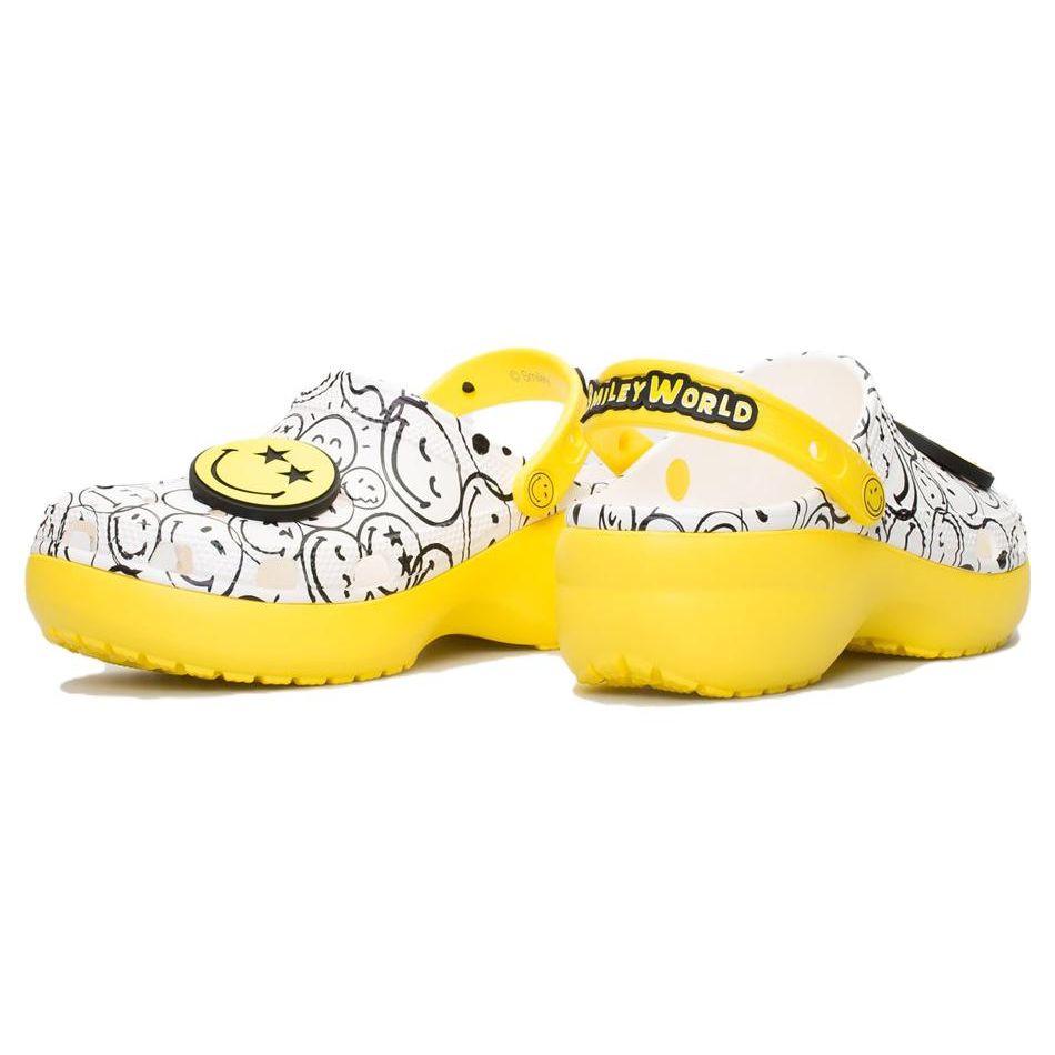 Crocs Smiley X  Классические клоги Удобные Универсальные клоги Женские клоги Белый Желтый 207980-94S
