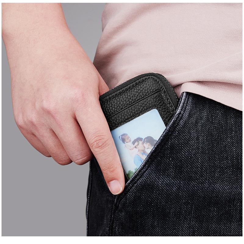 Модный VIP-держатель для удостоверений личности, кошелек из натуральной кожи, банковский кошелек для кредитных карт, женский тонкий маленький орган, сумки на молнии