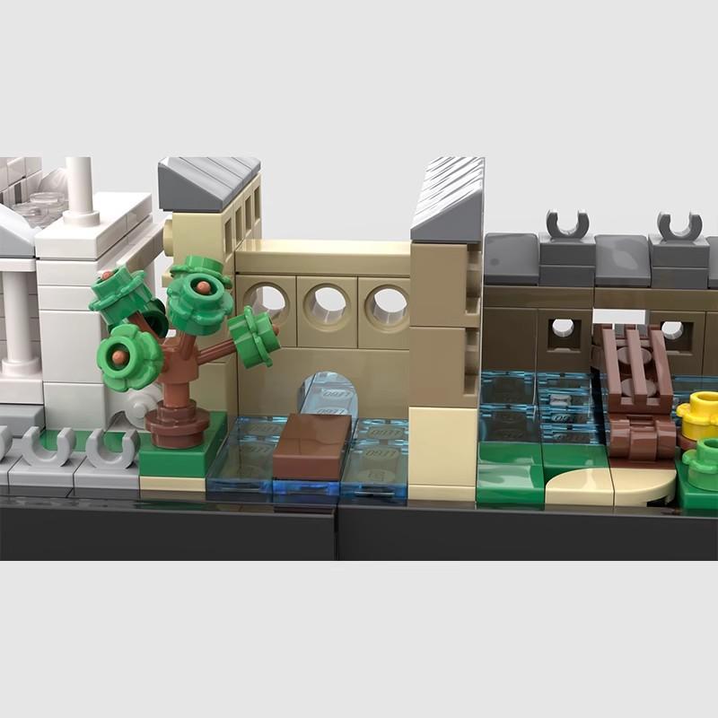 Городской пейзаж Архитектура Наборы Мальдивы Лейпциг Кембридж MOC Нью-Йоркский музей Собор Дармштадт Строительные блоки Детские игрушки Подарок