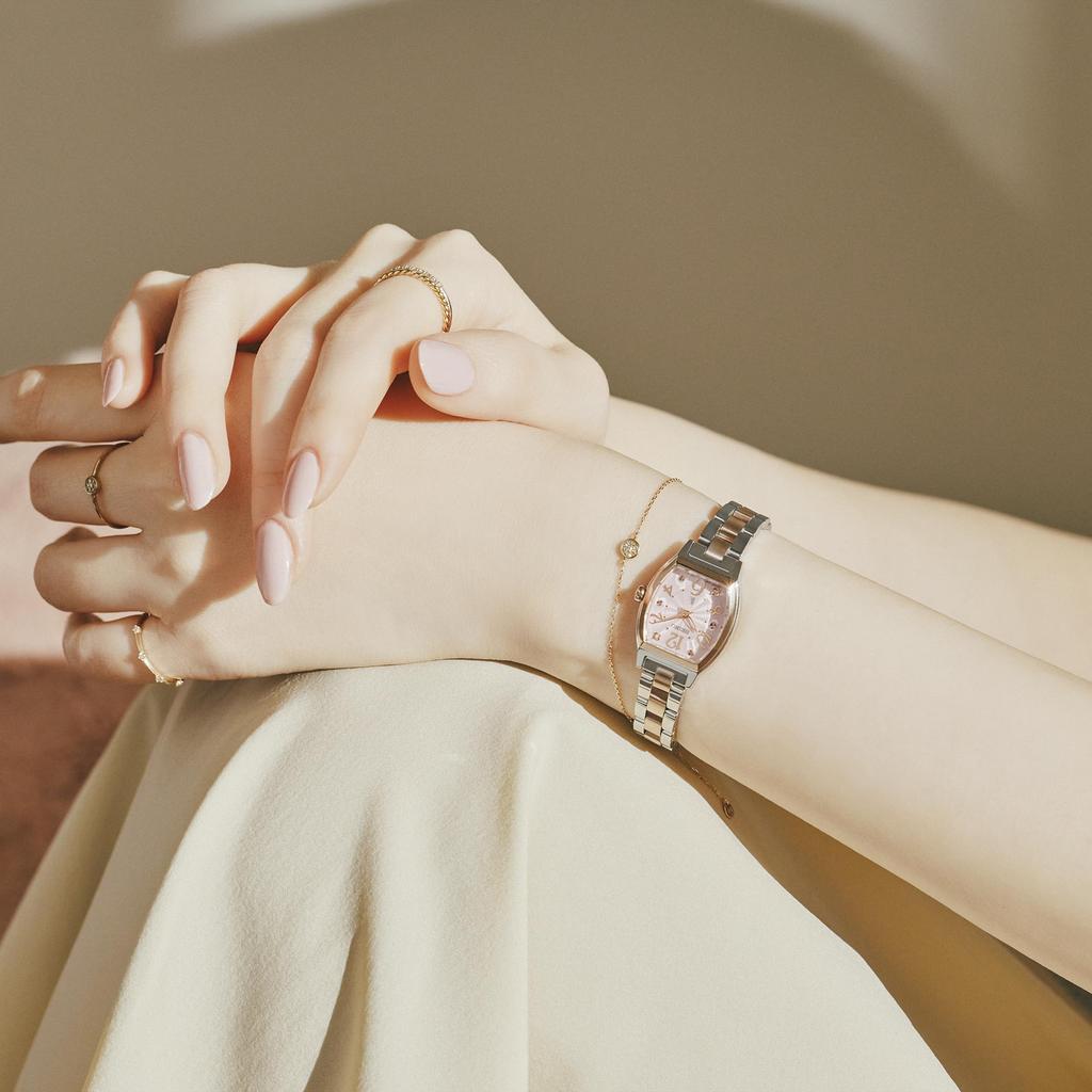 Seiko Watch Lucia Happy Collection 2025 SS Main Series SSWA012 Silver with Silky Pink Women's