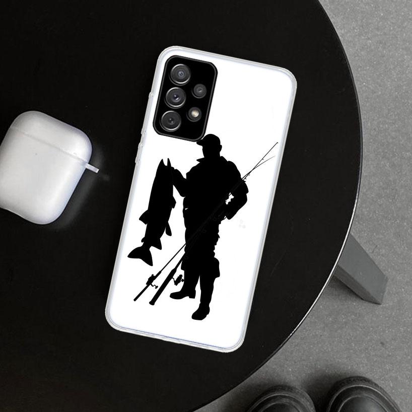 Hunting Fishing Man Phone Case for Samsung Galaxy A17 A16 A26 A36 A56 A57 A37 A15 A25 A35 A55 A14 A24 A34 A54 A13 A23 A33 A53 Ga