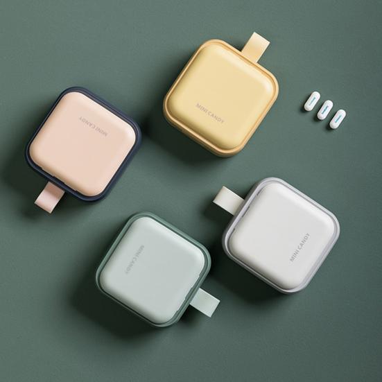 Портативный футляр для лекарств с 4 отделениями, ящик для хранения таблеток и таблеток, контейнер-органайзер