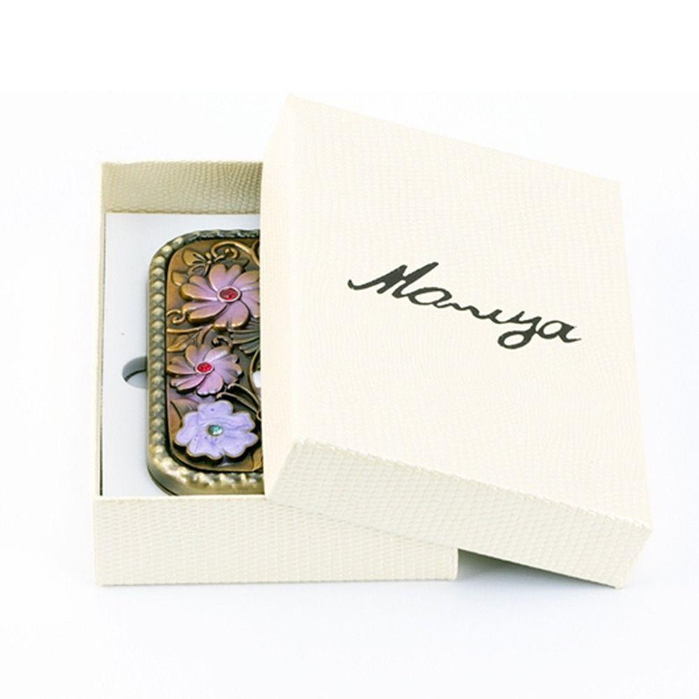 Зеркало для макияжа в стиле ретро, ​​квадратное косметическое складное зеркало, компактное карманное зеркало, туалетное подарочное зеркало