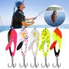 5Pcs 2CM/2G 4CM/4G 6CM/10G Spinner Blade Lure with Hook Metal Rotating Sequin Spoon Spinnerbait Saltwater Freshwater Bass Fishing Accessories