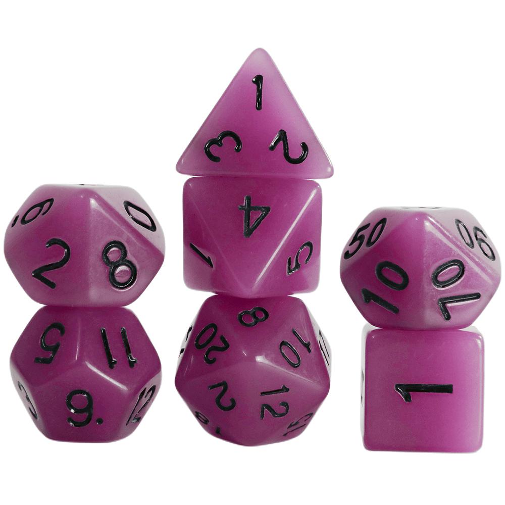 7 шт./набор светящихся игральных костей DND многогранные игральные кости для настольных игровых костей KTV Club Pub Entertainment