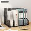 Large Metal Desk Organizer: File Rack & Bookshelf for Office Supplies