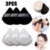 3Pcs Triangle Velvet Powder Puff Make Up Sponges for Face Eyes Contouring Shadow Seal Cosmetic Foundation Makeup Tool